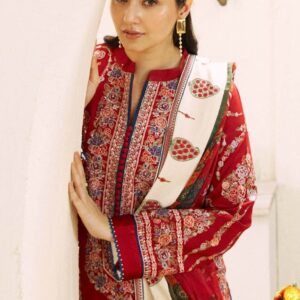 3-Piece Lawn Suit with Tarkashi Monark Print Dupatta - Embroidered Lawn Suit for Women - Dress Glam