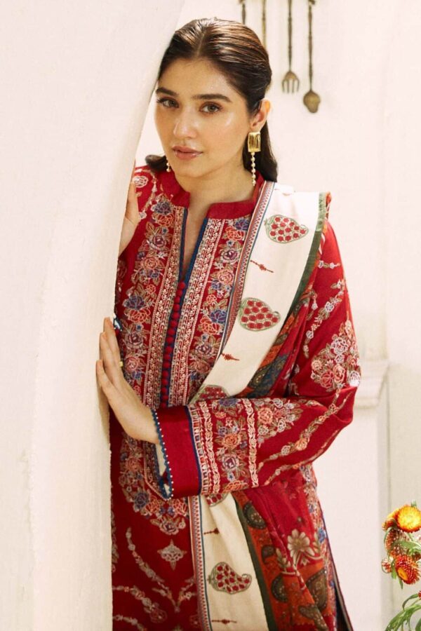3-Piece Lawn Suit with Tarkashi Monark Print Dupatta - Embroidered Lawn Suit for Women - Dress Glam