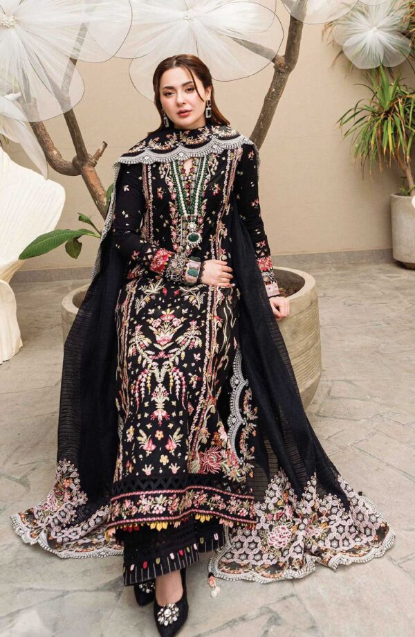 3-Piece Qalamkar Embroidered Lawn Suit with Khaddi Net Dupatta - Embroidered Lawn Suit for Women - Dress Glam