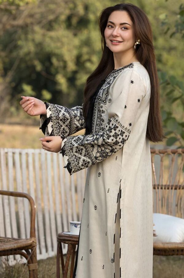 ALLYS 3pc Embroidered Lawn Suit - Embroidered Lawn Suit for Women - Dress Glam