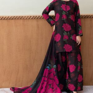 Afsanah Unstitched Swiss Lawn 3-Piece Suit - Printed Suit for Women - Dress Glam