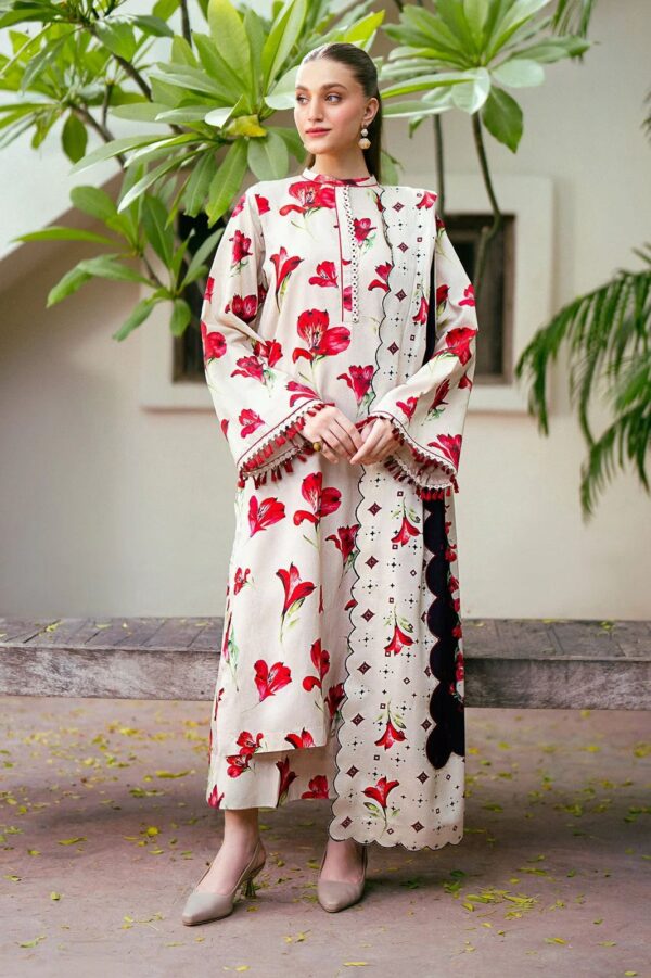 Charizma Printed Lawn Banadora 3-Piece Suit with Voile Dupatta – Summer Collection 2025