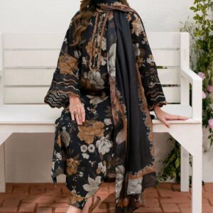 Charizma Lawn Banadora black 3-Piece Suit - Printed Suit for Women - Dress Glam