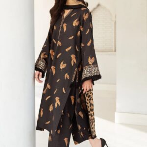 Charizma Lawn Banadora black yellow 3-Piece Suit - Printed Suit for Women - Dress Glam