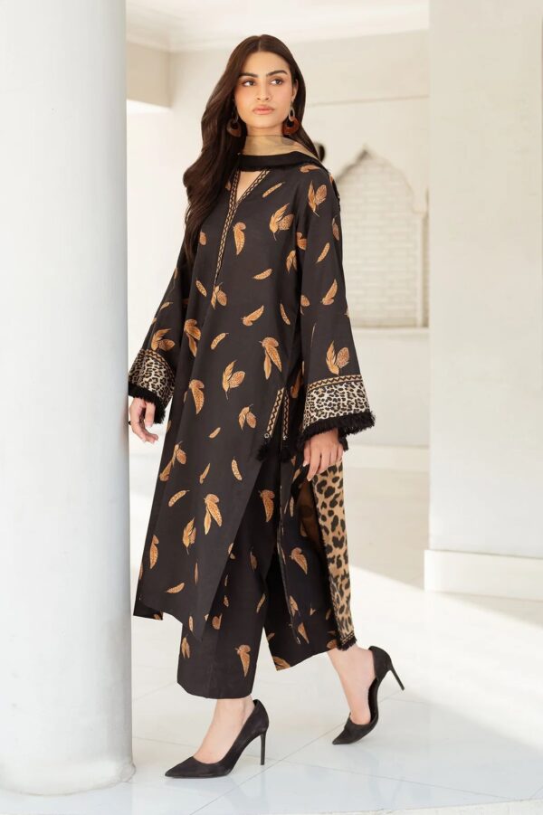 Charizma Lawn Banadora black yellow 3-Piece Suit - Printed Suit for Women - Dress Glam