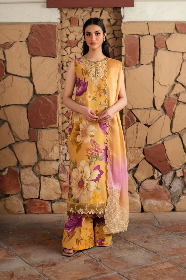 Charizma Lawn Banadora yellow 3-Piece Suit - Printed Suit for Women - Dress Glam