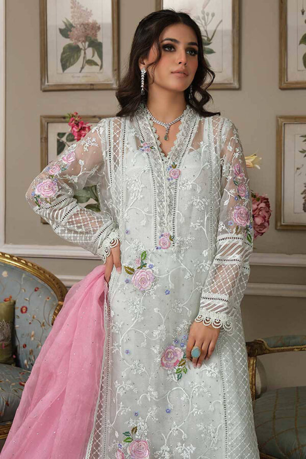 Charizma organza embroidered 3-piece suit with heavy embroidery, lawn inner, and embroidered organza dupatta – Dress Glam