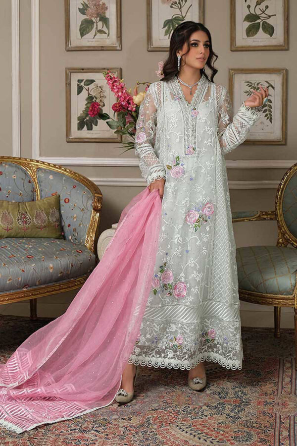 Charizma organza embroidered 3-piece suit with heavy embroidery, lawn inner, and embroidered organza dupatta – Dress Glam