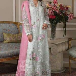 Charizma organza embroidered 3-piece suit with heavy embroidery, lawn inner, and embroidered organza dupatta – Dress Glam