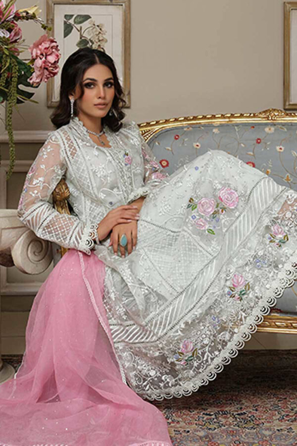 Charizma organza embroidered 3-piece suit with heavy embroidery, lawn inner, and embroidered organza dupatta – Dress Glam