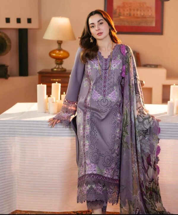 Heavy Embroidered 3-Piece Suit- Jade Pure Pima Lawn 2025 - Dress Glam