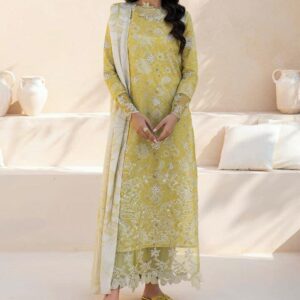 IZNIK Chikankari Embroidered 3pc Lawn Suit – Embroidered Lawn Suit for Women - Dress Glam