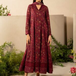 Luxury Printed Lawn Suit with Chiffon Dupatta - Embroidered Lawn Suit for Women - Dress Glam