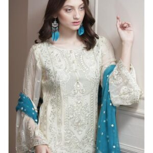Maryam & Maria Embroidered Chiffon - Embroidered Lawn Suit for Women - Dress Glam