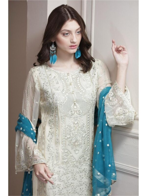 Maryam & Maria Embroidered Chiffon - Embroidered Lawn Suit for Women - Dress Glam